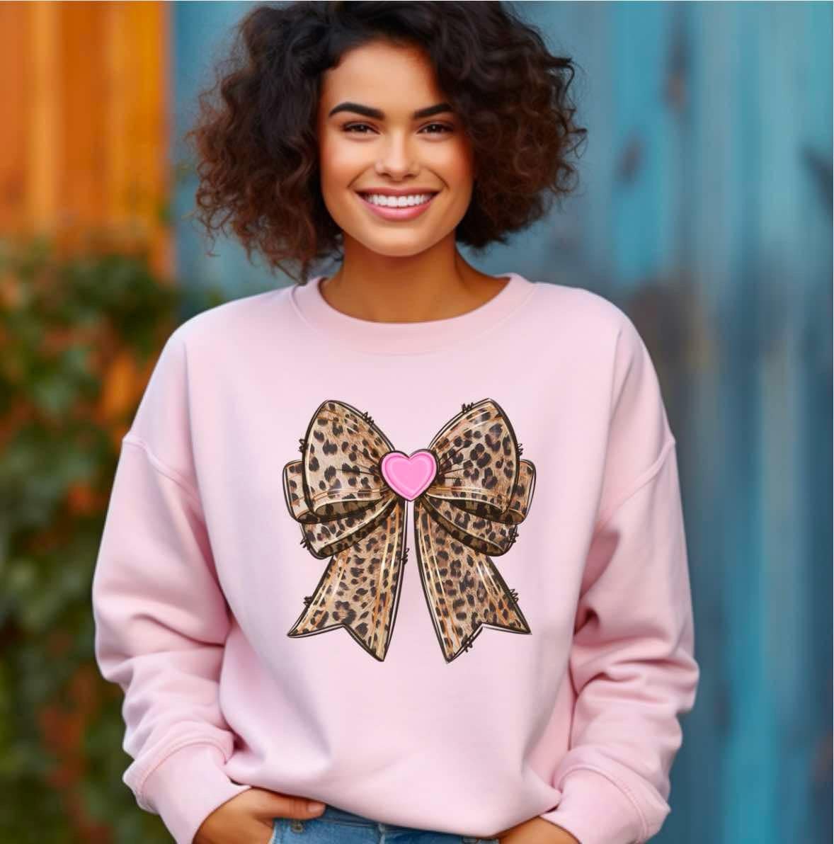 Leopard Bow with Heart